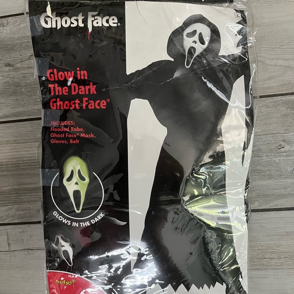 Kids Glow in the Dark Ghost Face Halloween Costume